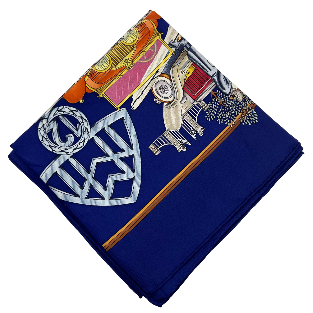 Hermes Silk Scarf Automobile Joachim Metz - 1996