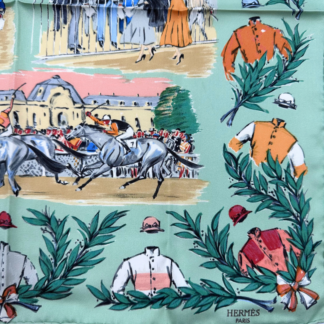 Hermes Champ De Courses A Chantilly Scarf