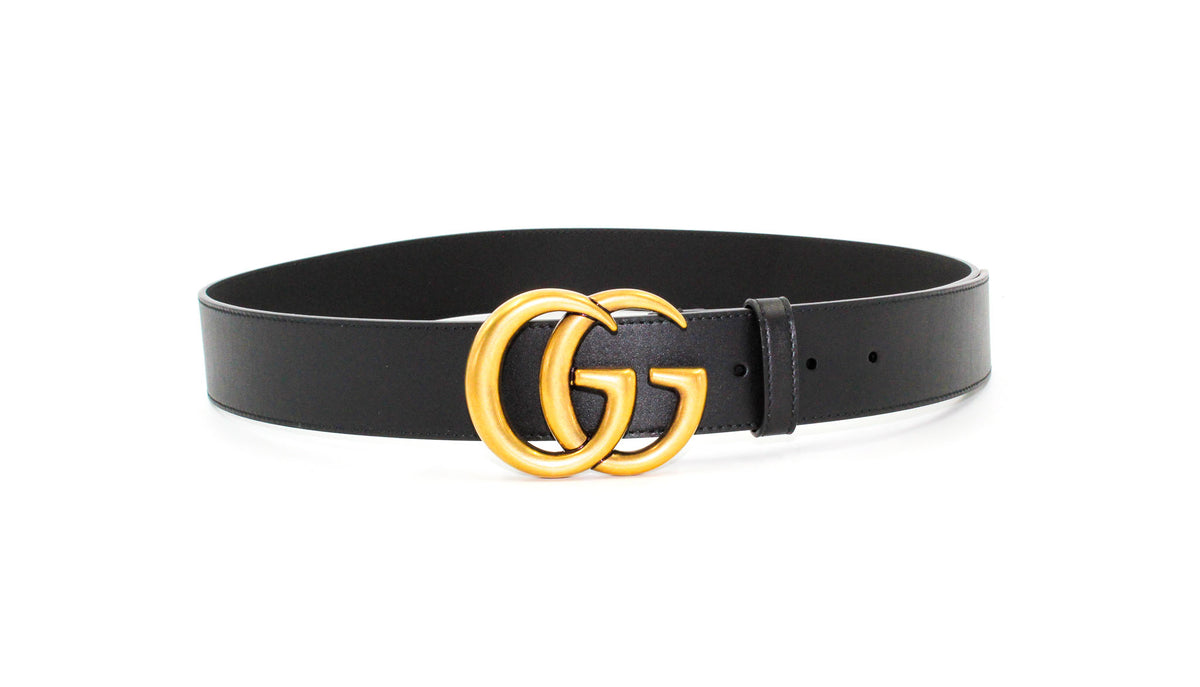 Gucci GG Leather Belt - Black - Belts